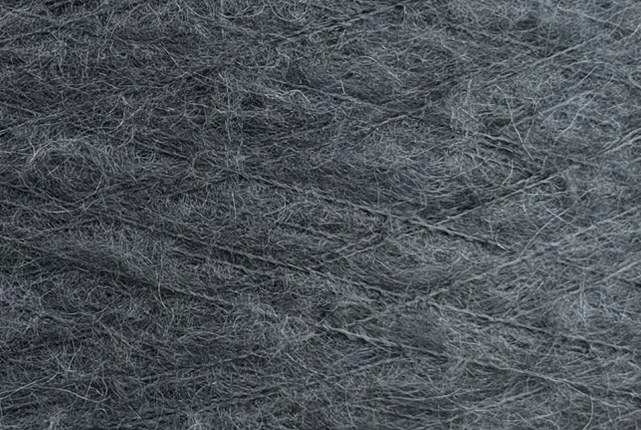 Kid Mohair mit Nylon 1500 m / 100 g – Outlet – Grau Blau